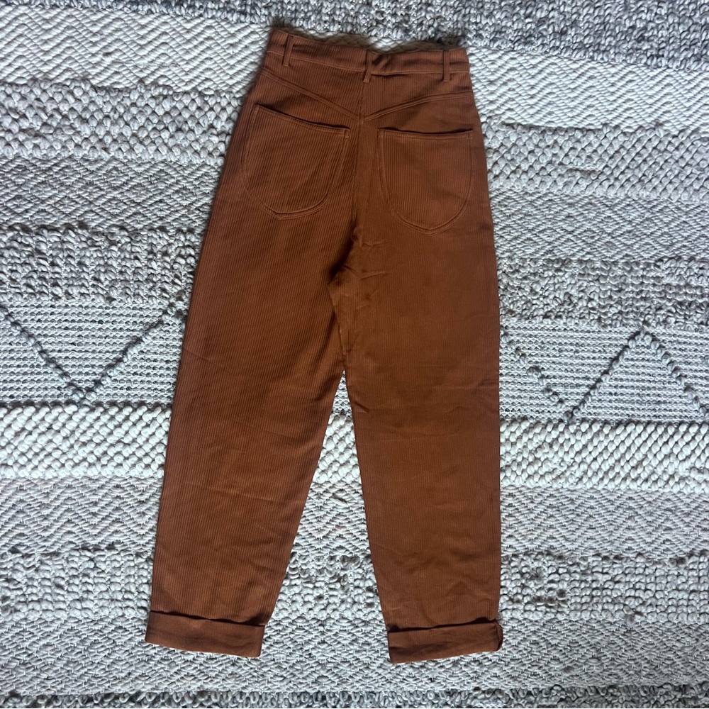 High Rise Corduroy Pants in Curry by Una Pluma - S & XL - Picture 3 of 5